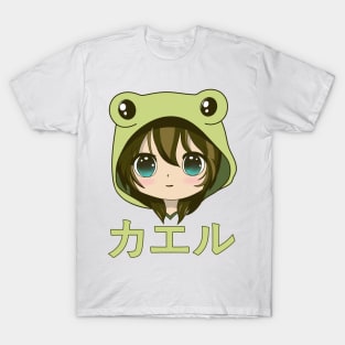 Kawaii Frog Girl Anime T-Shirt